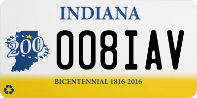IN license plate 008IAV