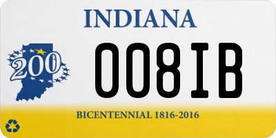 IN license plate 008IB