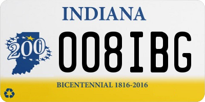 IN license plate 008IBG