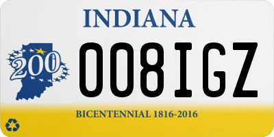 IN license plate 008IGZ