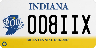 IN license plate 008IIX