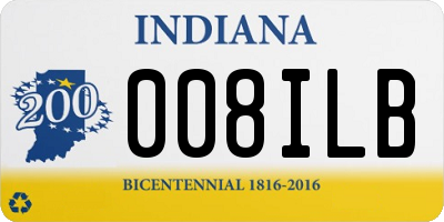 IN license plate 008ILB