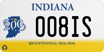 IN license plate 008IS