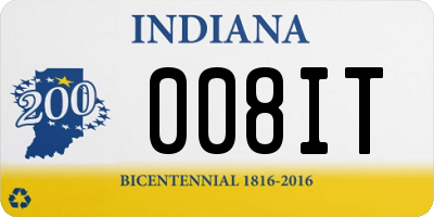 IN license plate 008IT