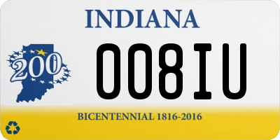 IN license plate 008IU