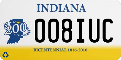 IN license plate 008IUC