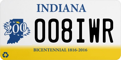 IN license plate 008IWR