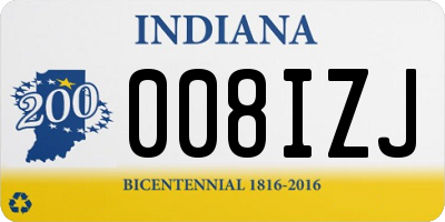 IN license plate 008IZJ