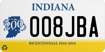 IN license plate 008JBA
