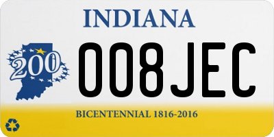 IN license plate 008JEC