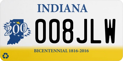 IN license plate 008JLW
