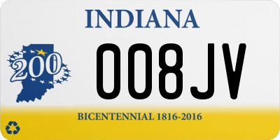 IN license plate 008JV