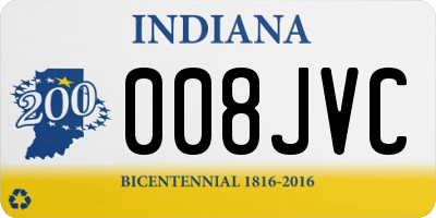 IN license plate 008JVC
