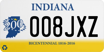 IN license plate 008JXZ