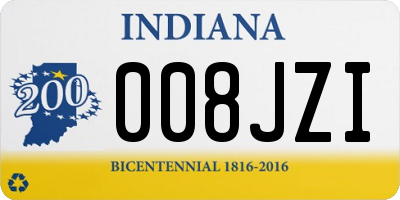 IN license plate 008JZI