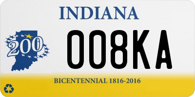IN license plate 008KA