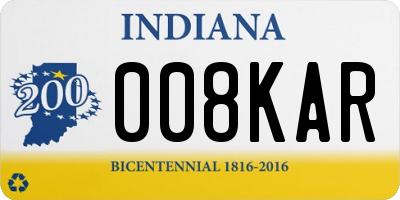 IN license plate 008KAR
