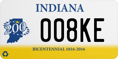 IN license plate 008KE