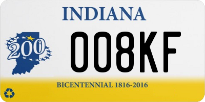 IN license plate 008KF