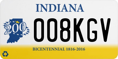 IN license plate 008KGV