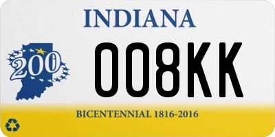 IN license plate 008KK