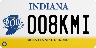 IN license plate 008KMI