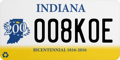 IN license plate 008KOE