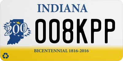 IN license plate 008KPP