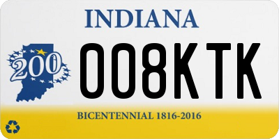 IN license plate 008KTK