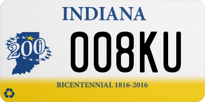 IN license plate 008KU