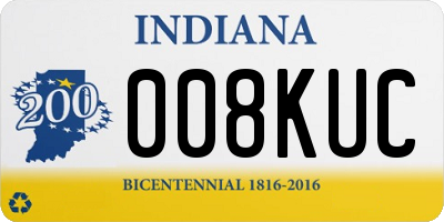 IN license plate 008KUC