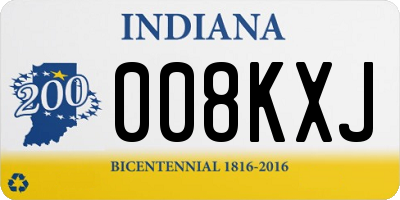 IN license plate 008KXJ