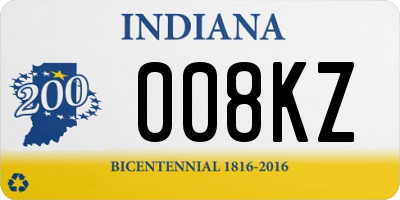 IN license plate 008KZ