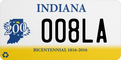 IN license plate 008LA