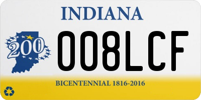 IN license plate 008LCF