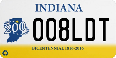 IN license plate 008LDT