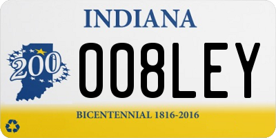 IN license plate 008LEY