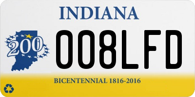 IN license plate 008LFD
