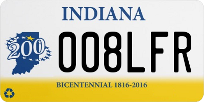 IN license plate 008LFR