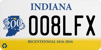 IN license plate 008LFX