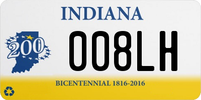 IN license plate 008LH