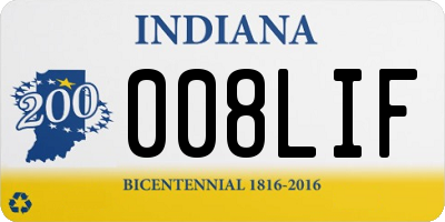 IN license plate 008LIF