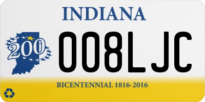 IN license plate 008LJC