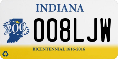 IN license plate 008LJW