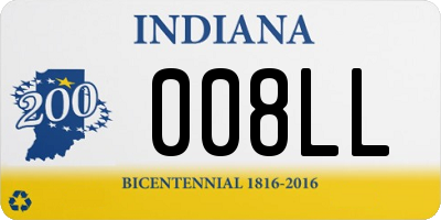 IN license plate 008LL