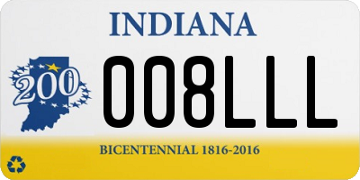 IN license plate 008LLL