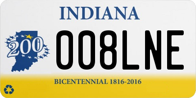 IN license plate 008LNE