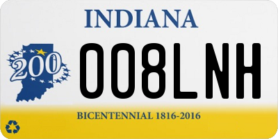 IN license plate 008LNH