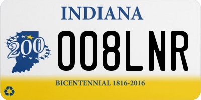 IN license plate 008LNR