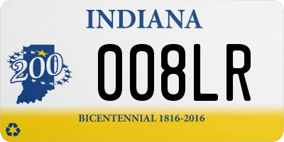 IN license plate 008LR